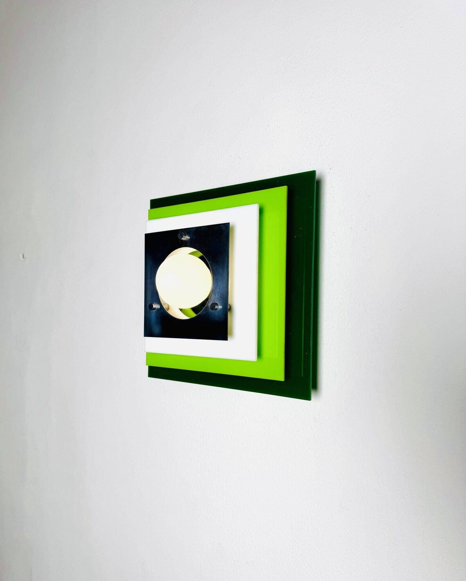 Pyramid Multi-Layered Wall Lamp By Hustadt Leuchten, Germany, 1970S