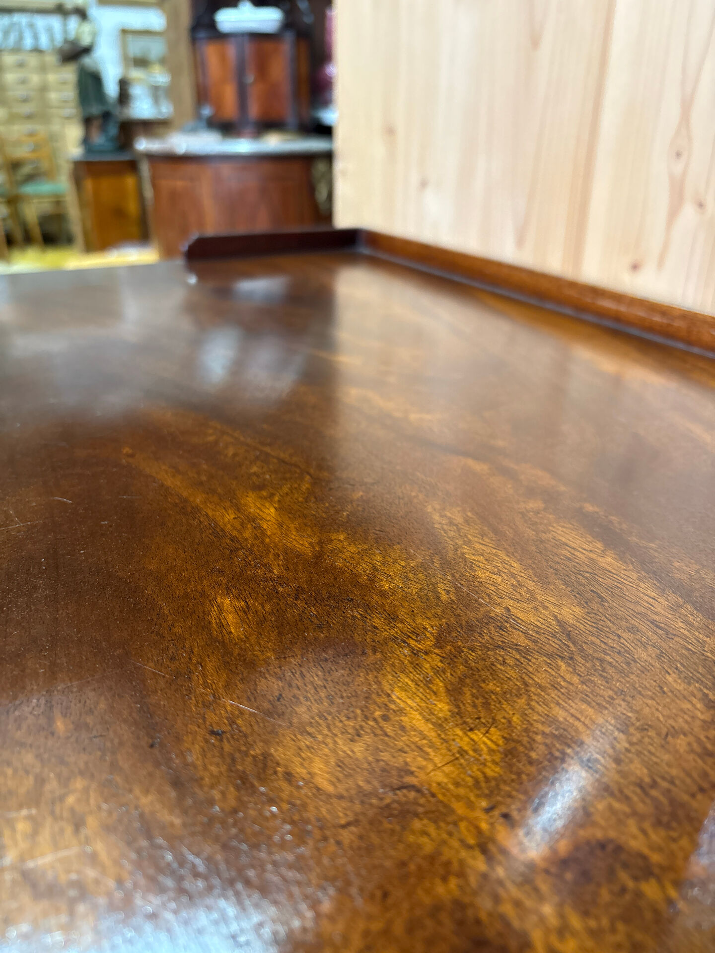 English mahogany sideboard with numerous drawers – sliding top