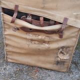 Large travel trunk with its cover
