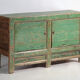 Antique pine buffet with original green paint – China, circa 1930