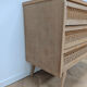 Vintage oak and rattan chest of drawers