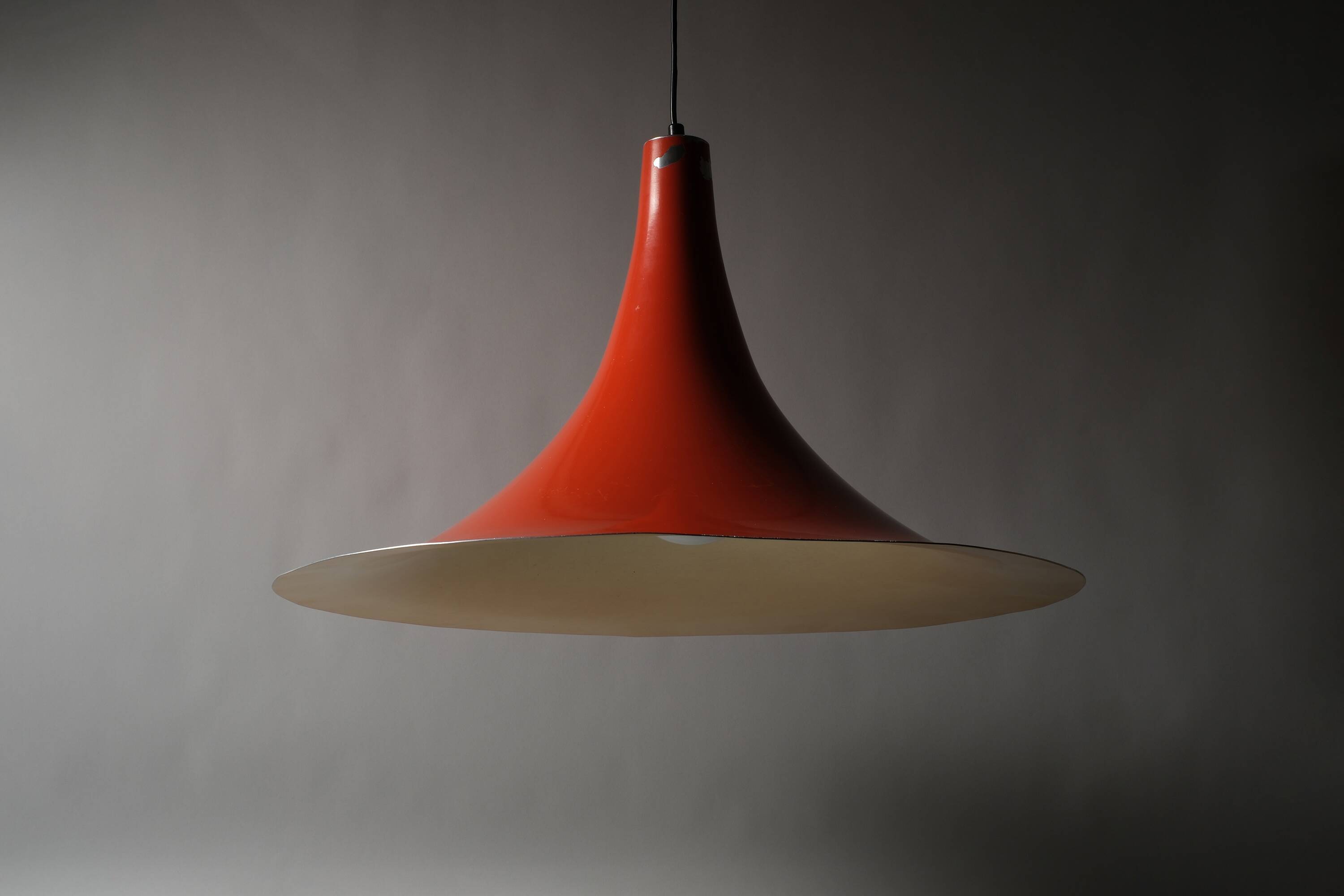 Suspension sorcière XL Massive Lighting, orange laqué, Belgique, 1960s