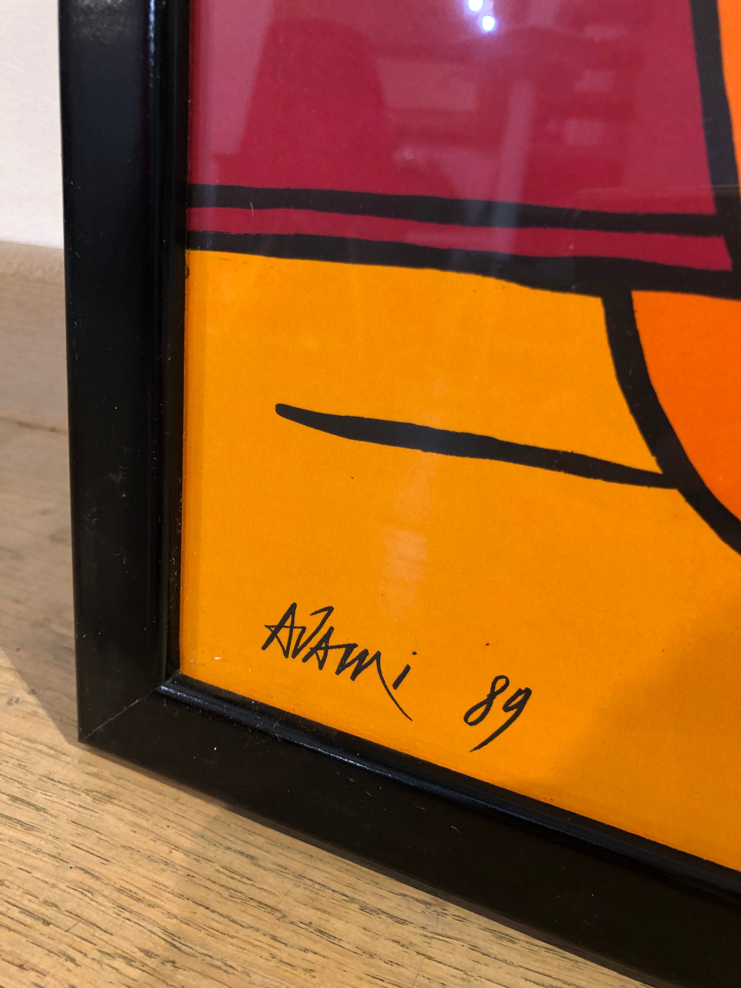 Lithography Valerio Adami, 1989