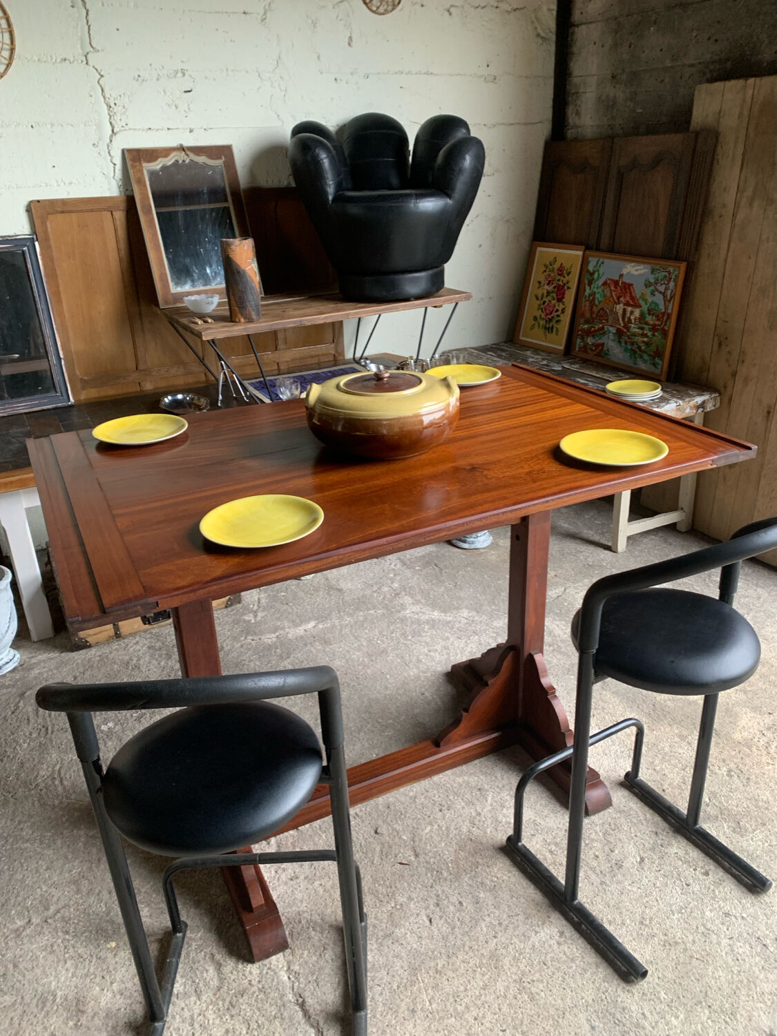 High table / bar table in teak – 4 to 6 people