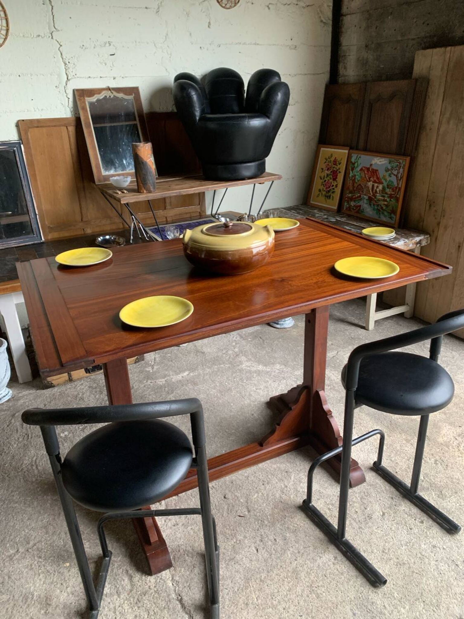 High table / bar table in teak – 4 to 6 people