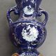 Antique blue vase in Italian porcelain