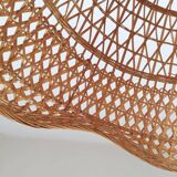 Vintage wicker cane rattan pendant light