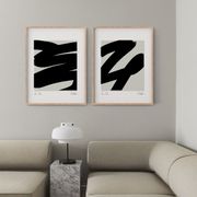 Pair of giclee prints, abstract wall art set of two, 50x70cm
