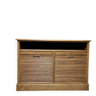 Meuble de notaire en chêne massif, restauré