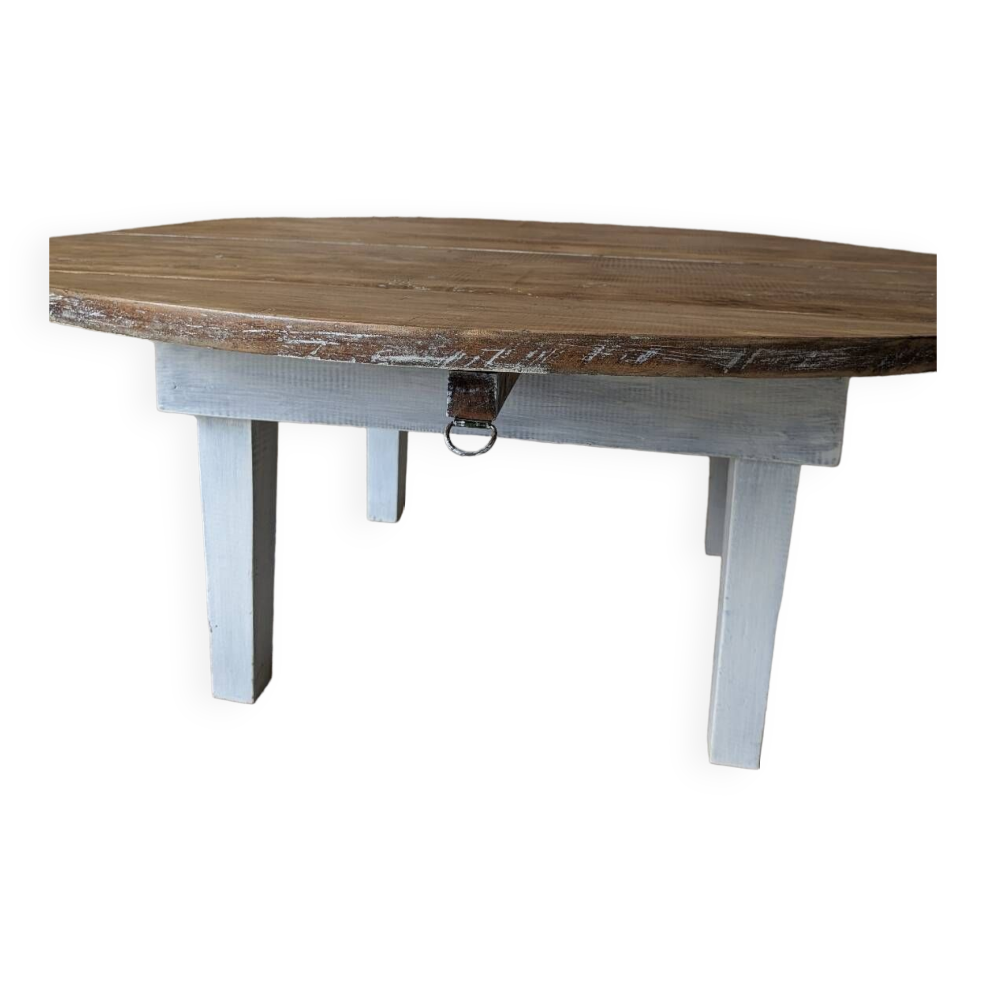 Round farmhouse coffee table