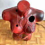 Red bust parquet lamp