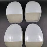 Set of 4 Holophane AMV wall lights. 2 Made in France Industrial loft