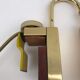 Paire de lampes de chevet dorées, attachées au lit, années 1970, Erco