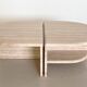Italian midcentury travertine marble coffee table of two pieces, 1970s