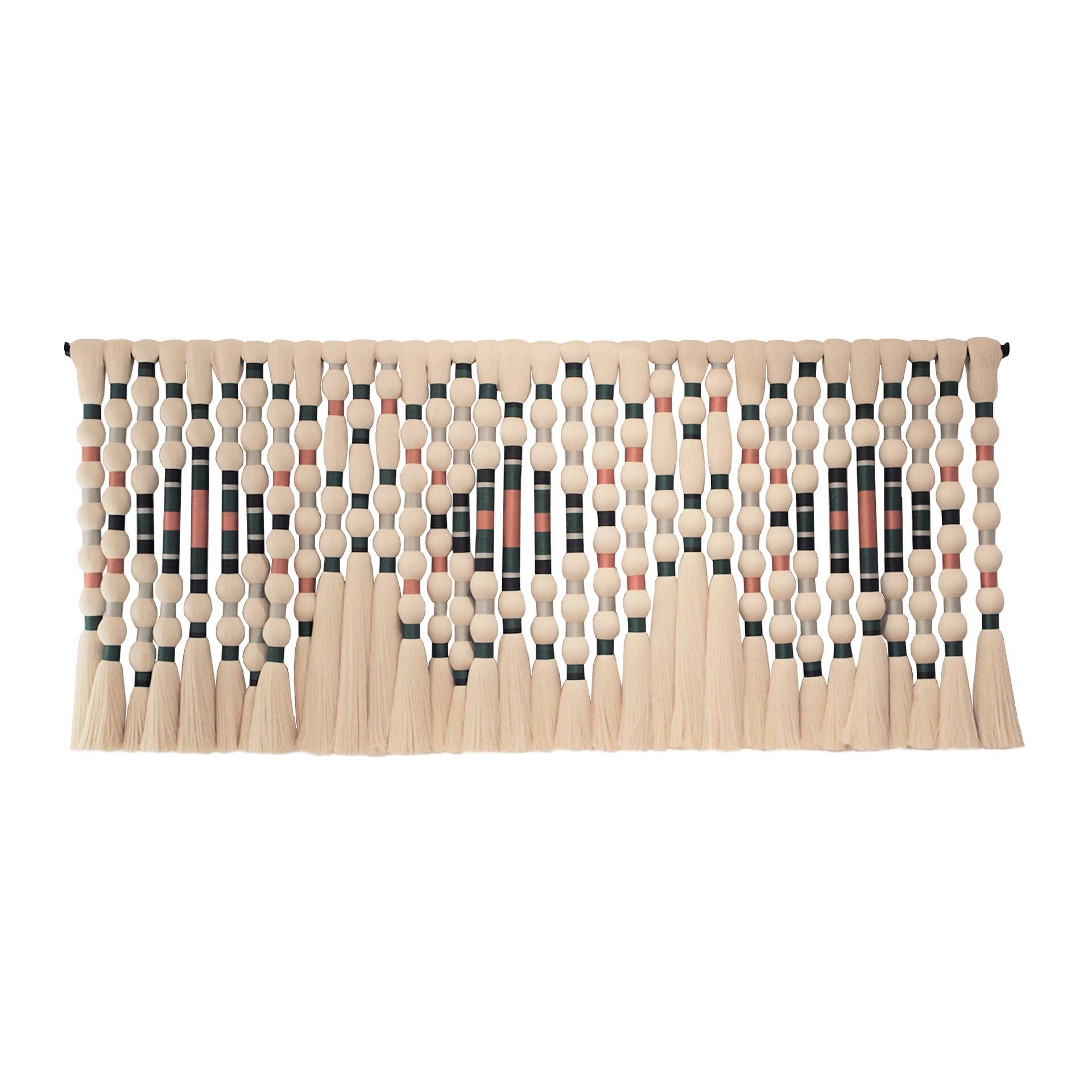 Contemporary Geometric Artisian Raw Cotton South American Sculpture / Tape