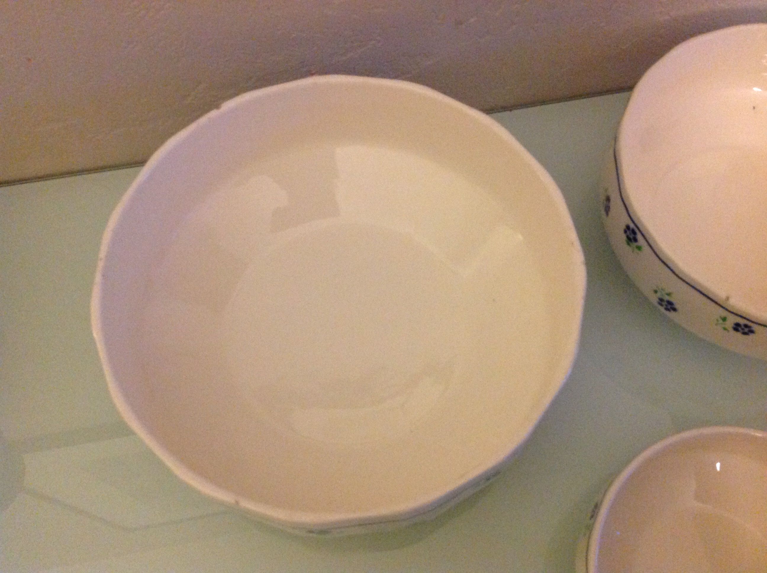Suite of five salad bowls decor Claudius des faienceries de Badonviller, 50/60