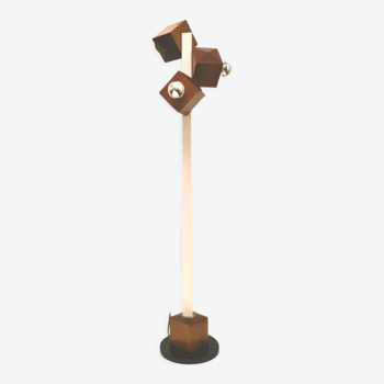 Large modernist cubist table lamp, Italy 1960s