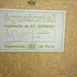 Jc bissery vintage tapestry 1960 signed and numbered
