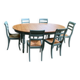 Table and six chairs