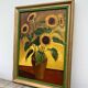 Tableau huile sur toile bouquet tournesol