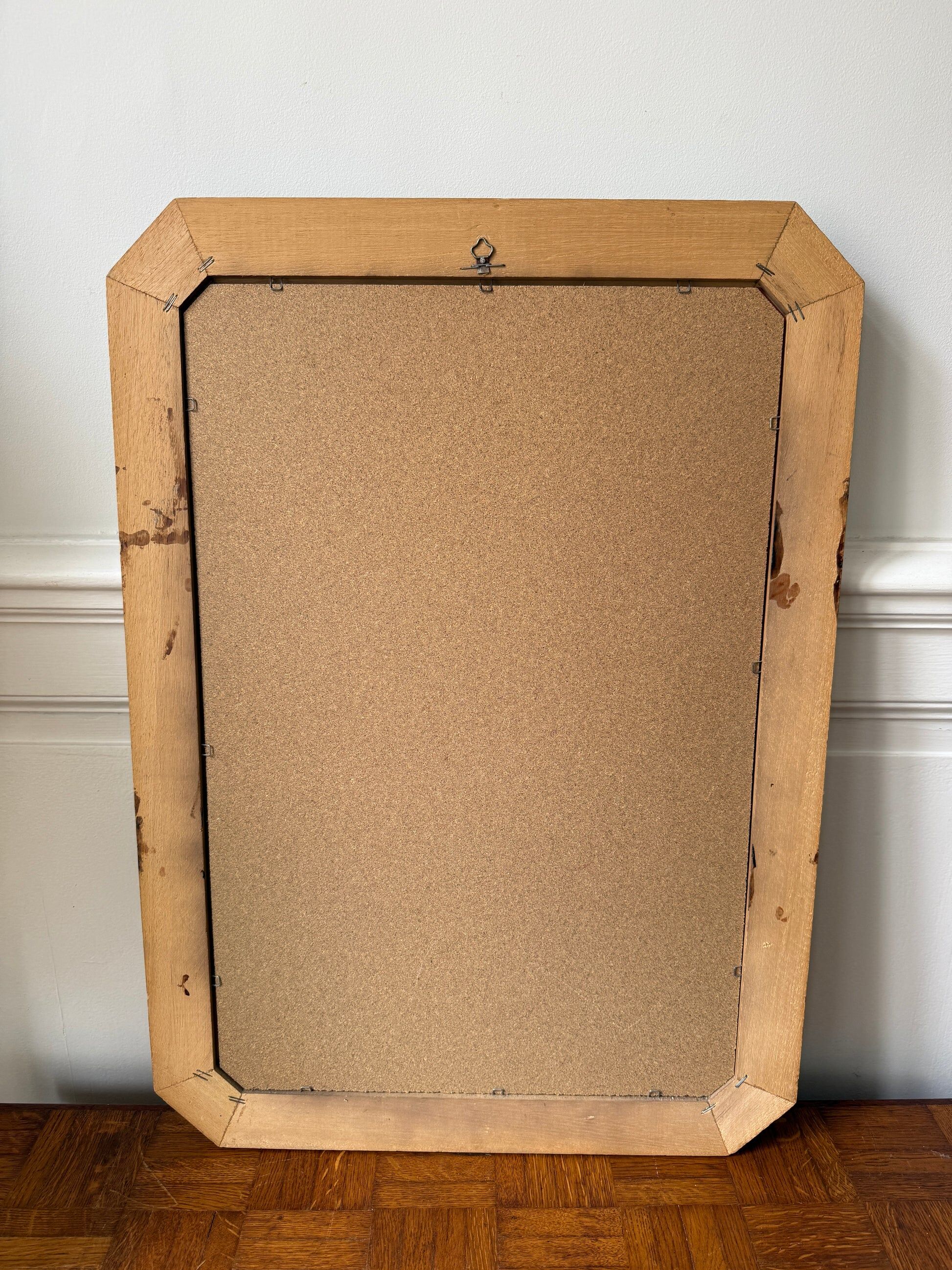 Antique wooden framed mirror