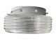 Portuguese mid century clear swirl glass flush mount bathroom light lamp 1960s