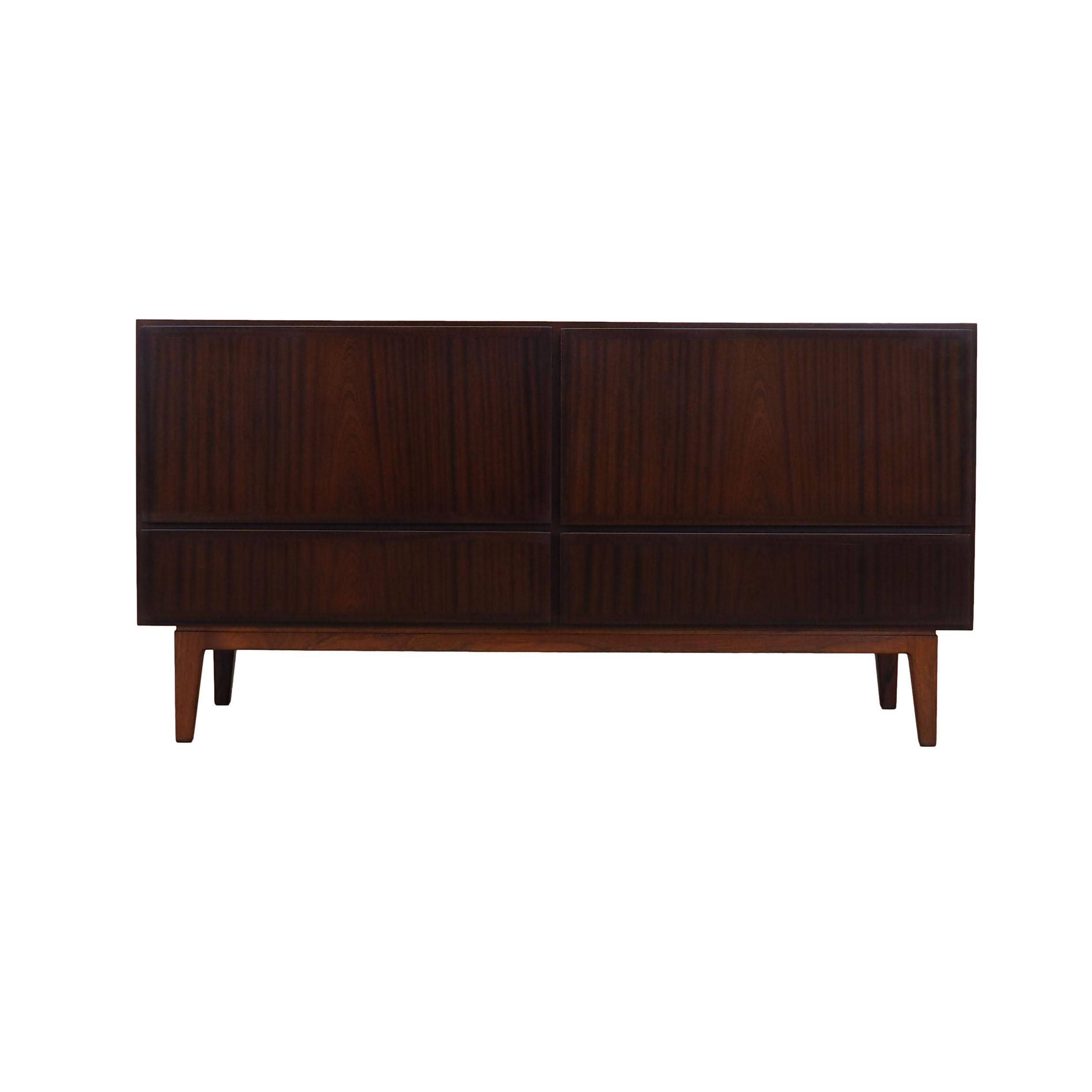 Mahogany chest of drawers, Danish design, 1970s, manufacturer: Omann Jun