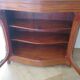 Curved showcase library carved wood 2 doors mahogany English style
