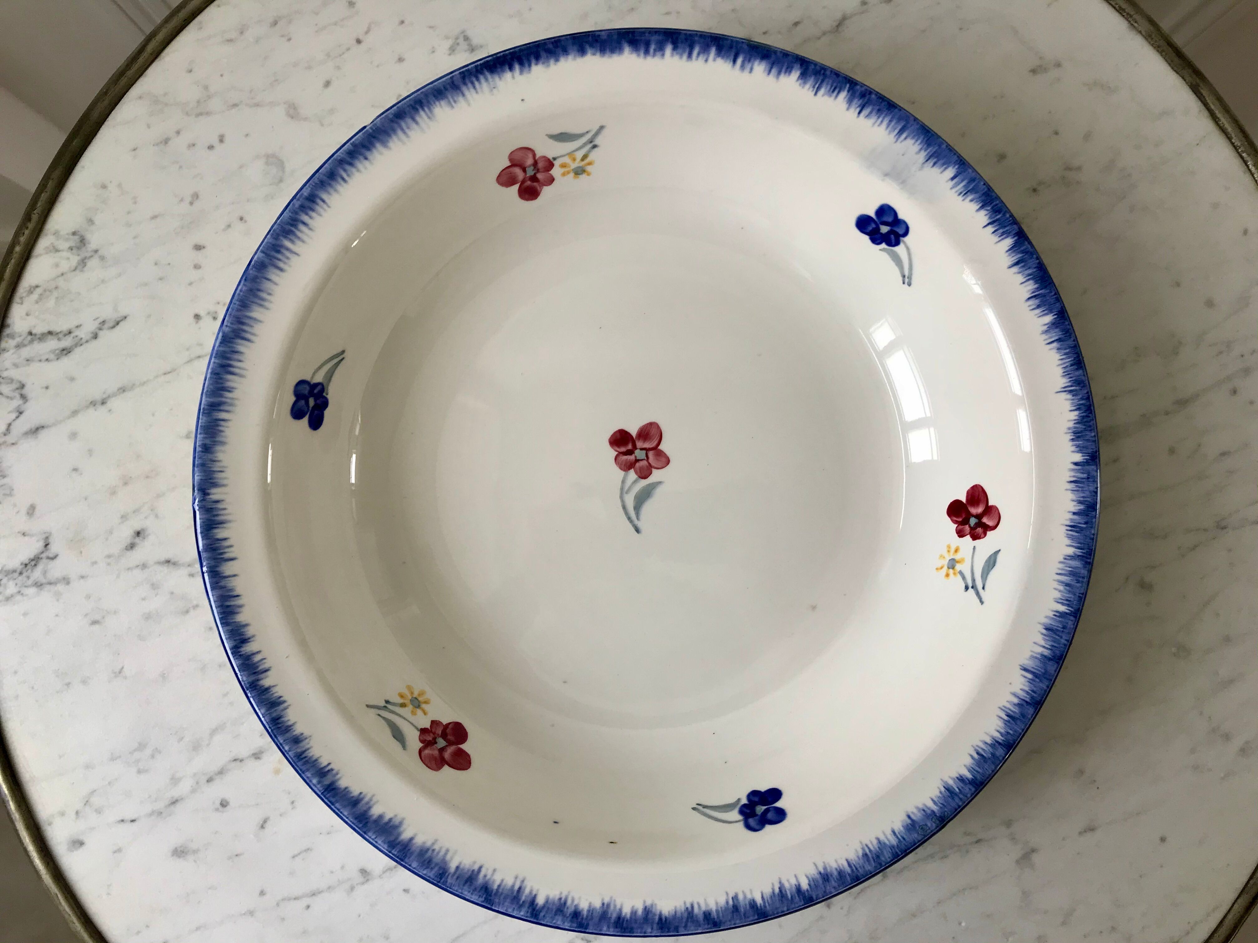 Hollow dish / salad bowl digoin sarreguemines model mary-lou 30s