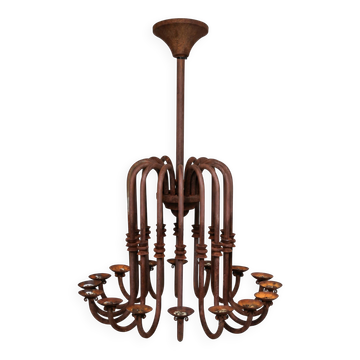 Large antique chandelier with 16 light arms