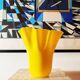 1970S Stunning Jacketed Fazzoletto Vase in Murano Glass. Made in Italy