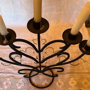 Metal heart candle holder 5 candles