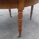 Table-console demi lune en noyer époque 1840 pied Jacob
