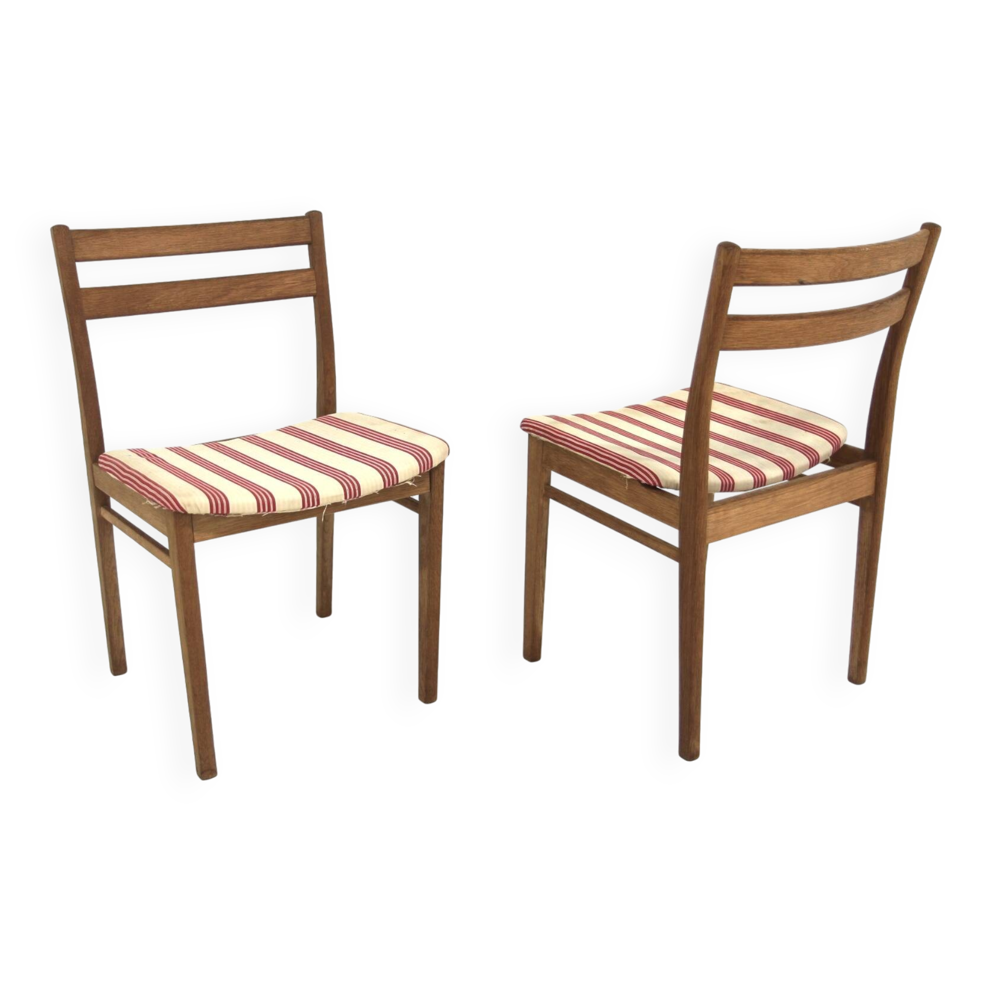 Set of 2 Scandinavian oak chairs, Henri Rosengren, Denmark, 1960
