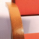 Suite of four vintage rockabilly bridge armchairs