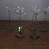 6 verres à liqueur sur pied Ouraline