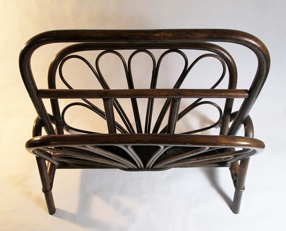 Rattan magazine holder