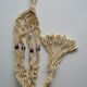 Plant carrier suspension macramé wood beads