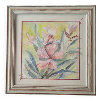 The pink flowers