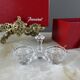 Double crystal salt cellar by Baccarat, model with cut decoration, 20th century.