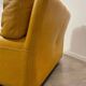 Fauteuil cuir jaune Rochebobois années 80/90