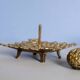 Antique carved bronze candlestick