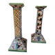 Pair of hand-painted porcelain chandeliers Portugal