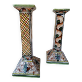 Pair of hand-painted porcelain chandeliers Portugal