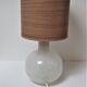 Shiny shiny vintage white Murano glass lamp