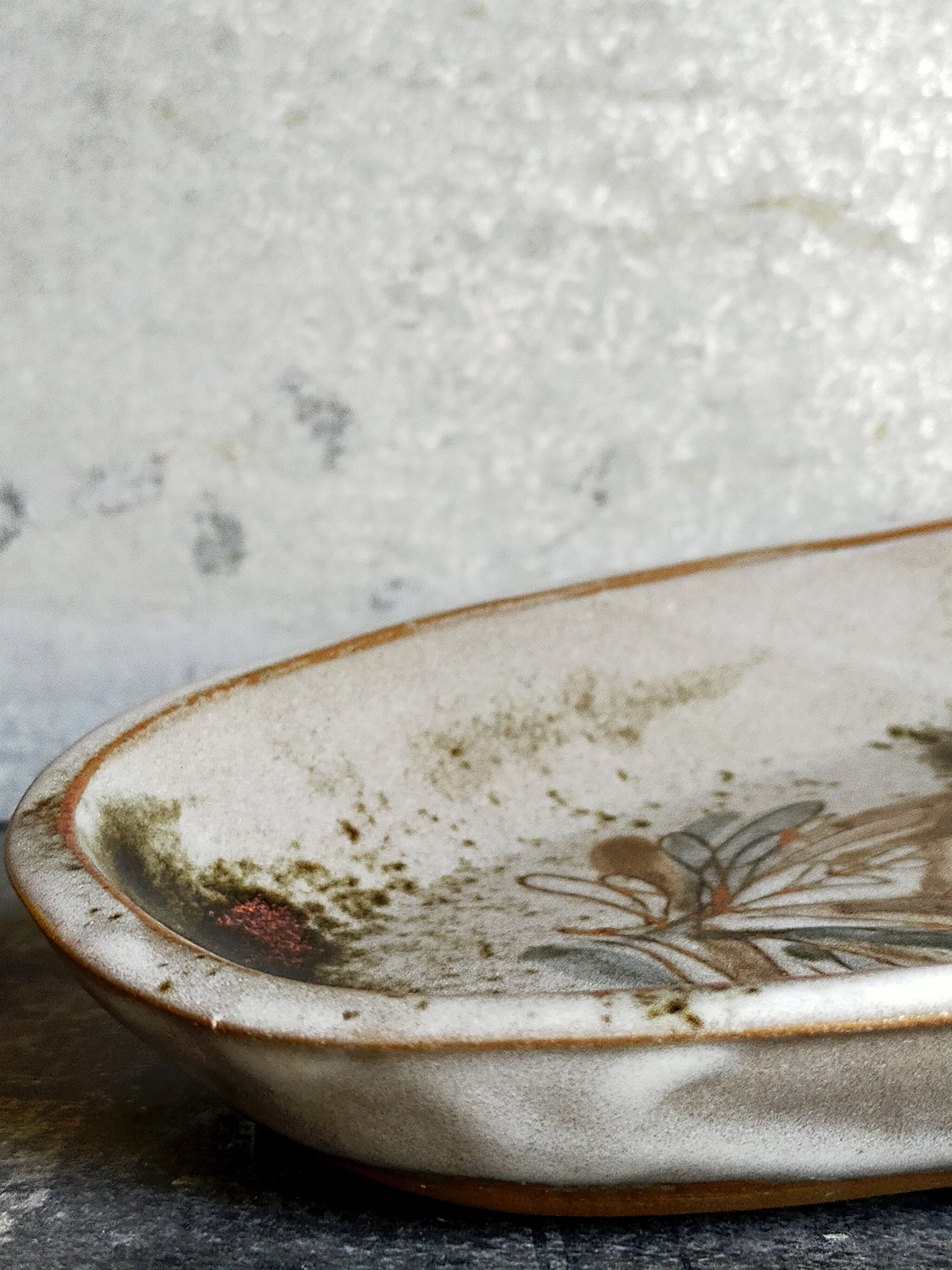 60s ceramic potter oval dish