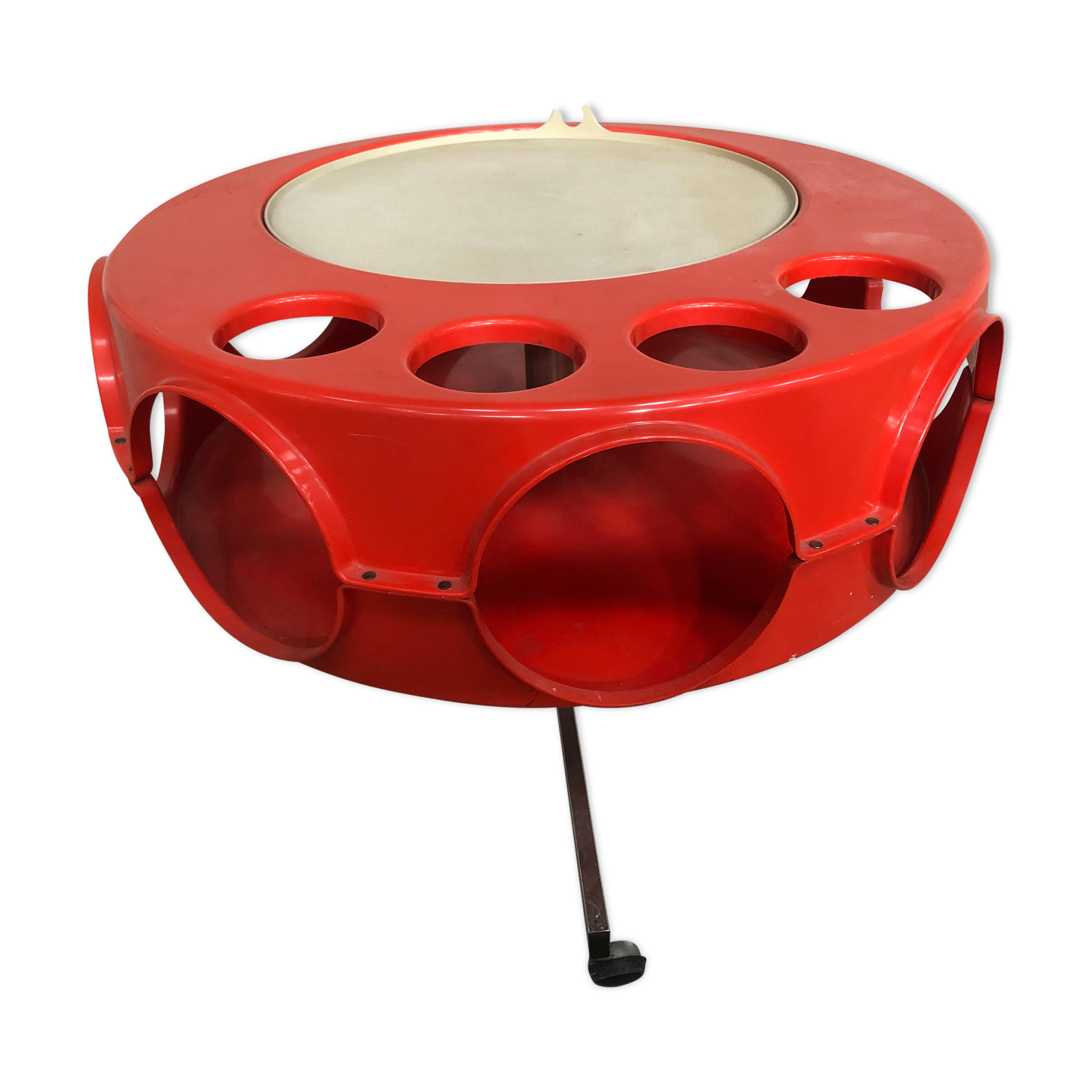 Orange rotobar coffee table design 60/70