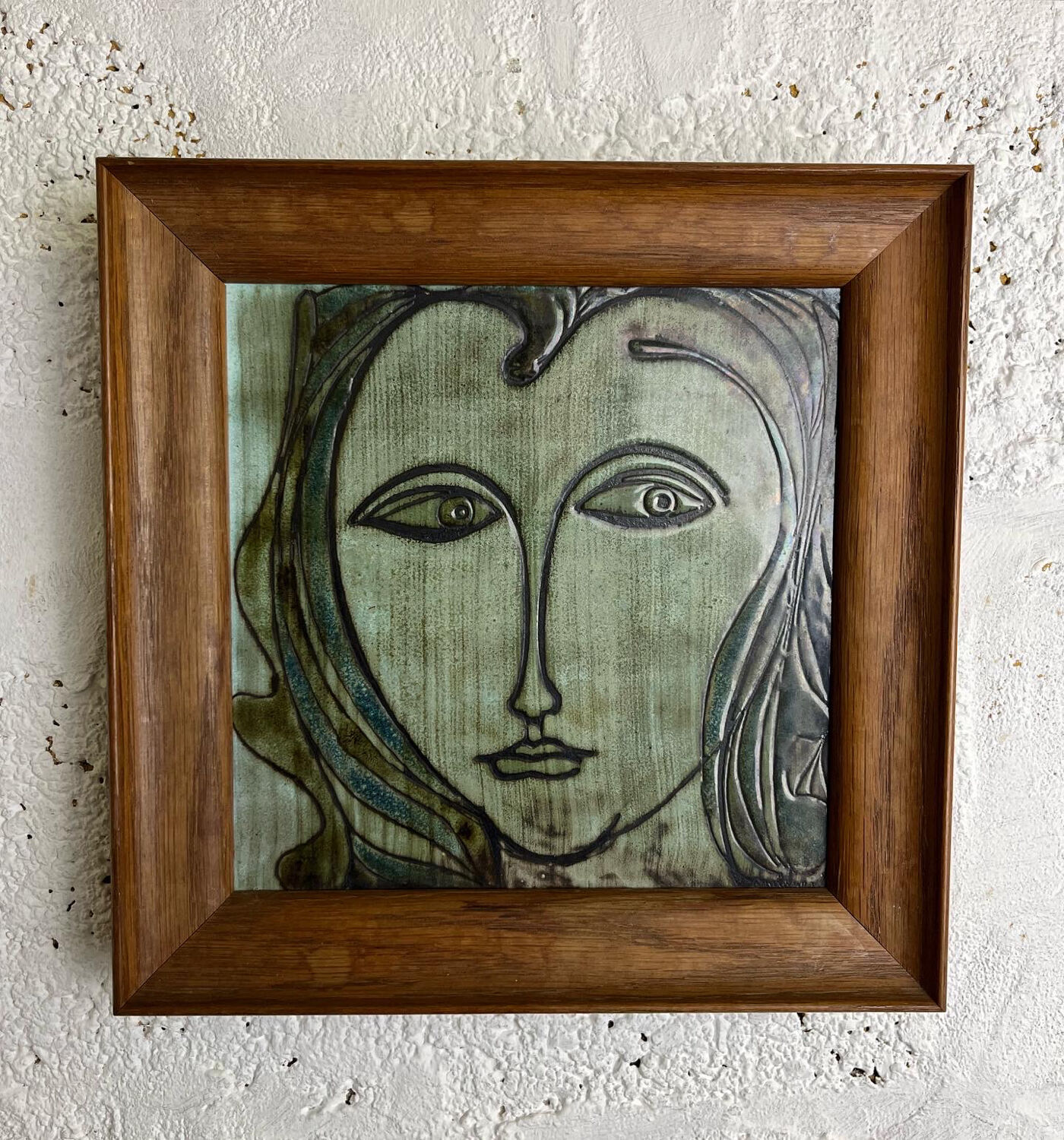 Framed ceramic plate Paul Quéré