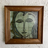 Framed ceramic plate Paul Quéré