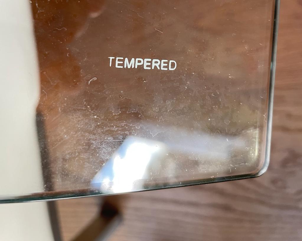 Curved glass firewall